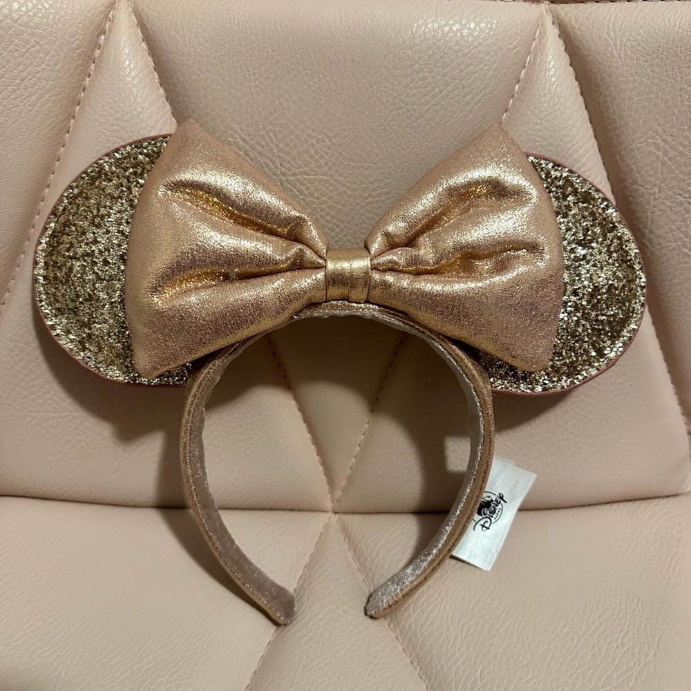 Rose Gold Glitter Disney Ears Headband